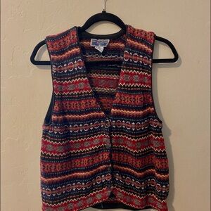 Colorful Fall Knit Vest